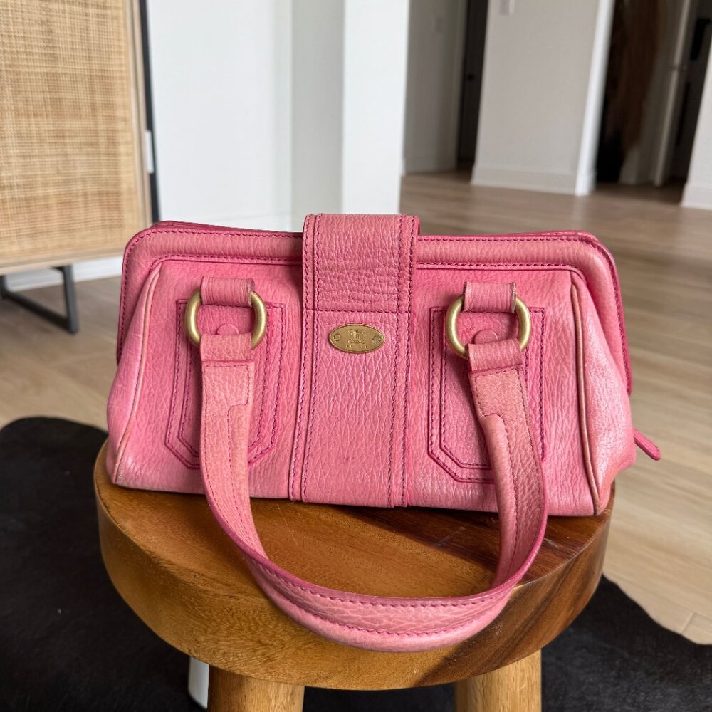 Celine Ella Frame Pink Leather Handbag - Picture 2 of 9